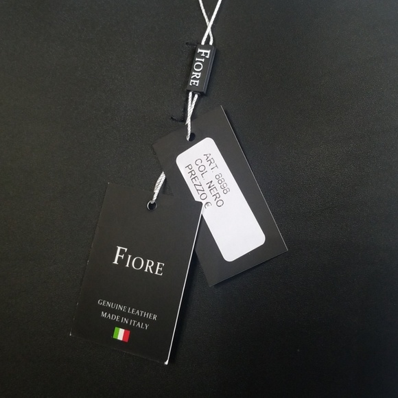 FIORE ITALY GENUINE LEATHER BLACK SAC PLAT TOTE